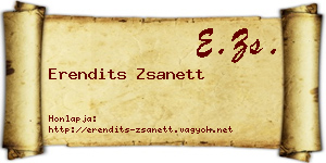 Erendits Zsanett névjegykártya
